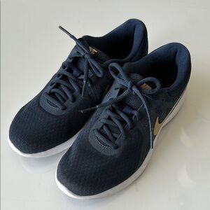 Nike Black and Gold Sneakers